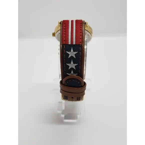 Valdawn American flag men's watch. Flag on face. F69155-1 Working watch